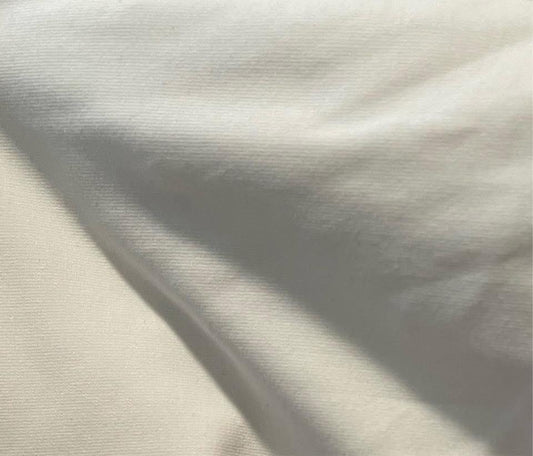 White Cotton Lycra Solid Yard
